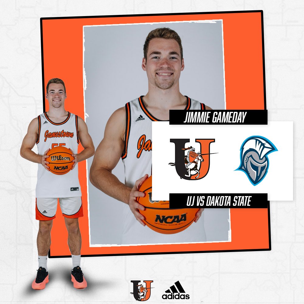 Jamestown_MBB's tweet photo. Gameday‼️Jimmies are back on the road for a conference matchup against Dakota State tonight🔥

🆚: Dakota State
📍: Madison, SD 
⌚️: 7:30 PM (CST) 
🖥: https://t.co/LNwfKiwuuF

#LevelUP | #GoJimmies🟠⚫️ https://t.co/OlpAA2RK1E
