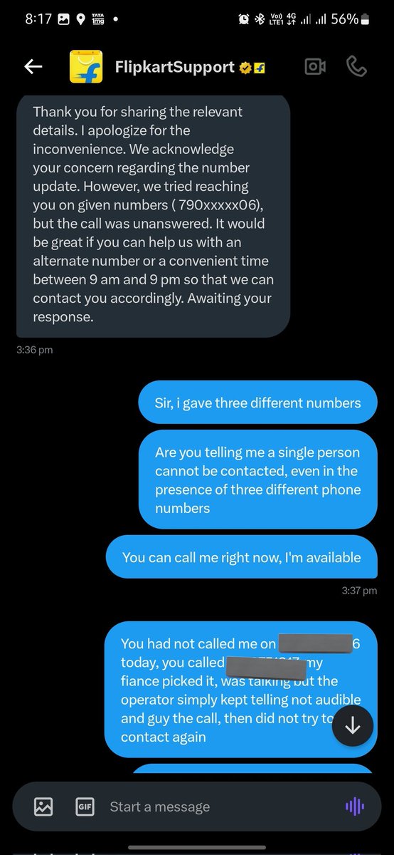 RoninBats's tweet photo. No response, none whatsoever, but issue marked resolved on the app. All this even after a week of so many mails, calls and enduring harassment from technicians, customer care and who all. Someone needs to question this 😡

@nch1915
@flipkartsupport @flipkartsupport @timesofindia https://t.co/PlnUktQuRG