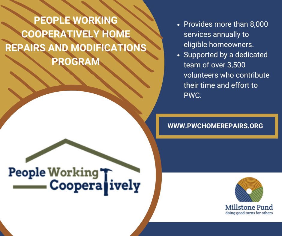 MillstoneFund's tweet photo. People Working Cooperatively employs a team of over 85 highly trained, certified, licensed, and bonded tradespeople who deliver essential home repairs and modification services to people in need. https://t.co/ggwkJajzYp