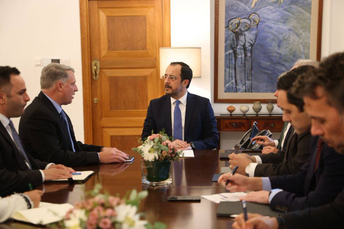 Christodulides's tweet photo. Following an invitation by 🇪🇬 President Sisi, I will be in Cairo on February 17 for the signing ceremony of two important agreements for the development of the Cronos and Aphrodite gas resources in Cyprus’ EEZ. Another step in fostering growth in our region, 🇨🇾 https://t.co/KgZPQBbhNw