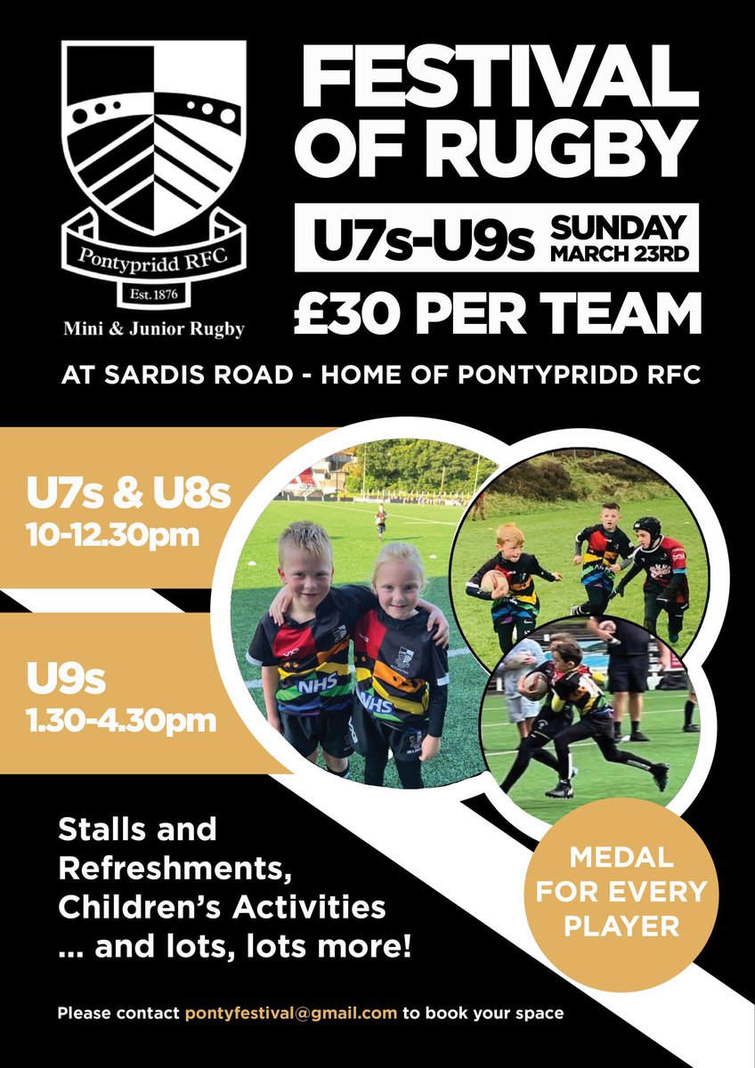 Pontypridd Mini And Junior Rugby (@pontypriddr) on Twitter photo Festival Time ๐
Please get in contact if interested in joining us on the day ๐
<a href="/PontypriddRFC/">Pontypridd RFC</a> Festival Time ๐
Please get in contact if interested in joining us on the day ๐
<a href="/PontypriddRFC/">Pontypridd RFC</a>