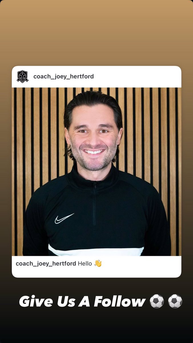 Hello 👋🏻 
I am offering personalised 1-2-1 sessions and group coaching, tailored to help individuals reach their full potential on the pitch.  
To contact me, please drop me a message, follow me on instagram coach_joey_Hertford or email me at coach_joey_hertford@outlook.com ⚽️