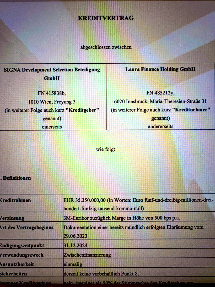 Benko jetzt in U-Haft. Ein kurzer Einblick in die Welt der Benko-Recherchen. Immer wieder bewährt sich „follow the money“. Ein vertraulicher Screenshot. Ein zuerst unauffälliger Kreditvertrag. Dahinter eine meiner bisher spannensten Recherchen. 35 Mio. werden im Kreis geschickt.