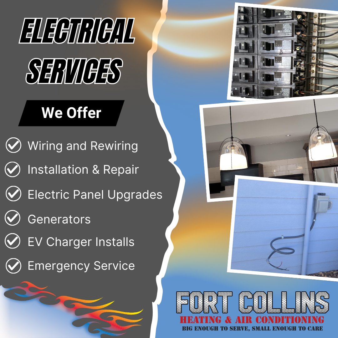 FortCollinsHVAC's tweet image. Our expert electricians Daniel and Pierce help us serve all of Northern Colorado and focus on swiftly and effectively resolving your electrical issues. 💡💪  

Call 970-GET-HEAT to get on the schedule! 

🔥 #ElectricalExperts #BrightIdeas #WiredForSuccess #ElectricityExperts