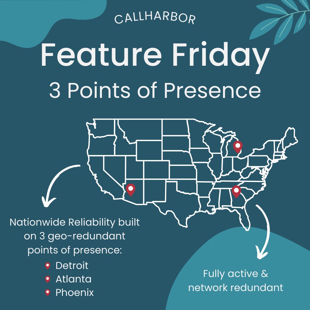 callharbor's tweet photo. CallHarbor's 3 points of presence across the US ensure unparalleled uptime. With 0 full service outages in over 10 years and 0 downtime for upgrades, we're always here to keep your business connected. 📳 https://t.co/zQB00G2L1K