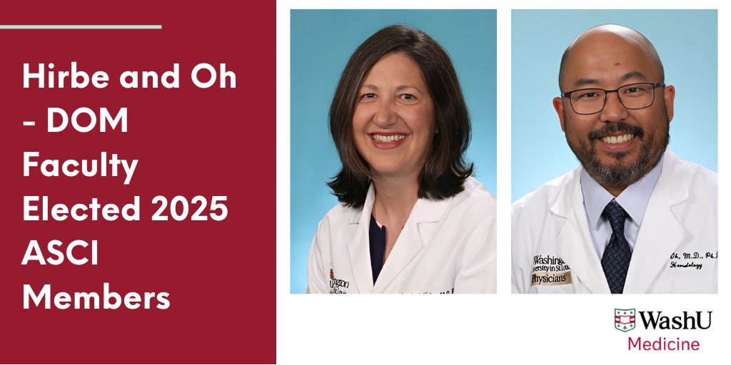 WashU Medicine Department of Medicine (@washudeptmed) on Twitter photo . <a href="/AngelaHirbe/">Angela Hirbe</a> MD, PhD, Associate Professor of Medicine & Pediatrics, Director, <a href="/WashUOncology/">WashU Medicine Division of Oncology</a> along with Stephen T. Oh, MD, <a href="/mpndoc/">Stephen Oh</a> Associate Professor of Medicine, Co-Chief <a href="/WashUHematology/">WashU Medicine Division of Hematology</a> recently were selected for <a href="/the_asci/">ASCI</a> 2025 Members.
Learn more> l8r.it/N4x7 . <a href="/AngelaHirbe/">Angela Hirbe</a> MD, PhD, Associate Professor of Medicine & Pediatrics, Director, <a href="/WashUOncology/">WashU Medicine Division of Oncology</a> along with Stephen T. Oh, MD, <a href="/mpndoc/">Stephen Oh</a> Associate Professor of Medicine, Co-Chief <a href="/WashUHematology/">WashU Medicine Division of Hematology</a> recently were selected for <a href="/the_asci/">ASCI</a> 2025 Members.
Learn more> l8r.it/N4x7