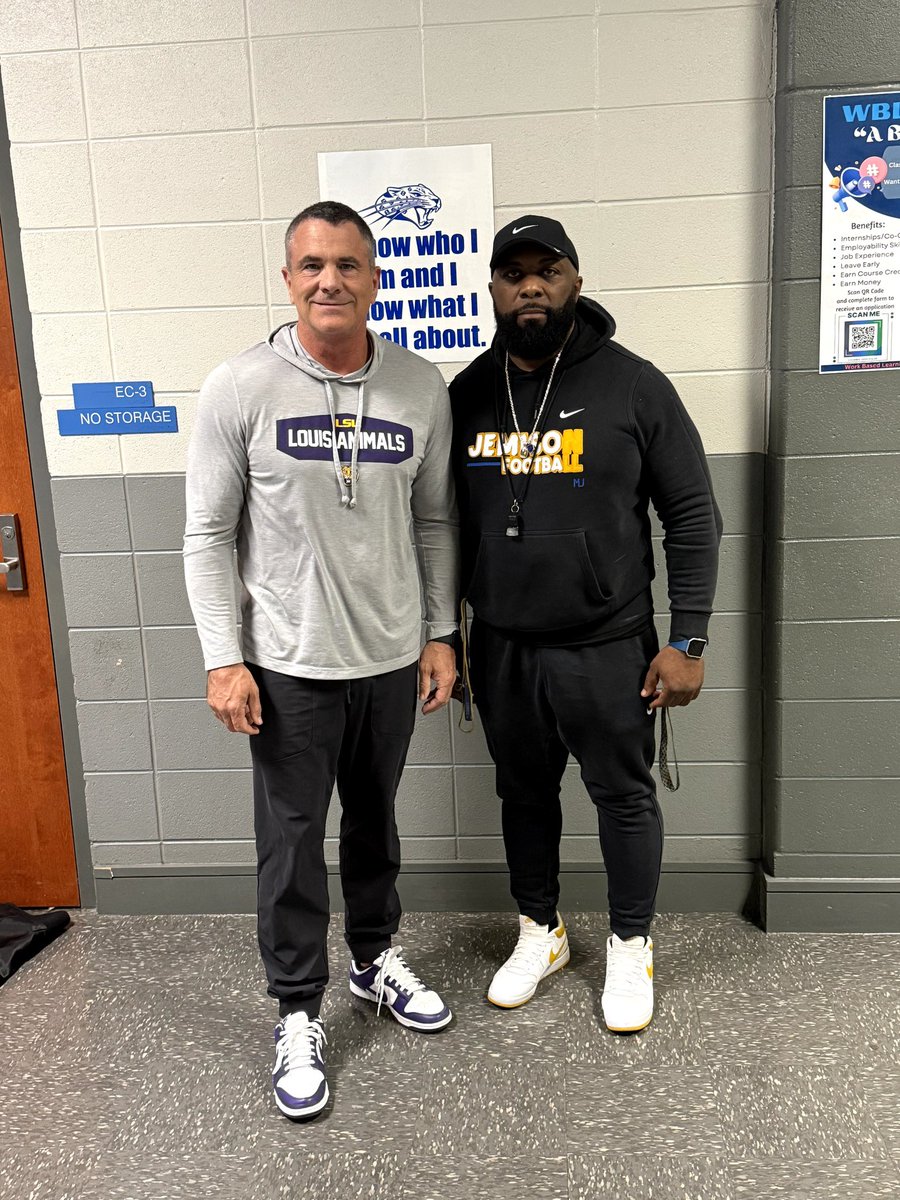 Mae Jemison High Football (@jemisonjags) on Twitter photo Would Like To Thank <a href="/coach_peoples/">Kevin Peoples</a> of <a href="/LSUfootball/">LSU Football</a> For Stopping By Jemison High To Check Out Our Student-Athletes!! <a href="/CoachRW24/">Rico White</a> <a href="/DexPreps/">DexPreps</a> <a href="/GrindLab/">GrindLab Academy</a> <a href="/DrewD977ESPN/">Drew DeArmond</a> <a href="/DownSouthFb1/">Down South</a> <a href="/UnLockYourGame/">UnLockYourGame</a> <a href="/RocketCityPreps/">Rocket City Preps</a> Would Like To Thank <a href="/coach_peoples/">Kevin Peoples</a> of <a href="/LSUfootball/">LSU Football</a> For Stopping By Jemison High To Check Out Our Student-Athletes!! <a href="/CoachRW24/">Rico White</a> <a href="/DexPreps/">DexPreps</a> <a href="/GrindLab/">GrindLab Academy</a> <a href="/DrewD977ESPN/">Drew DeArmond</a> <a href="/DownSouthFb1/">Down South</a> <a href="/UnLockYourGame/">UnLockYourGame</a> <a href="/RocketCityPreps/">Rocket City Preps</a>