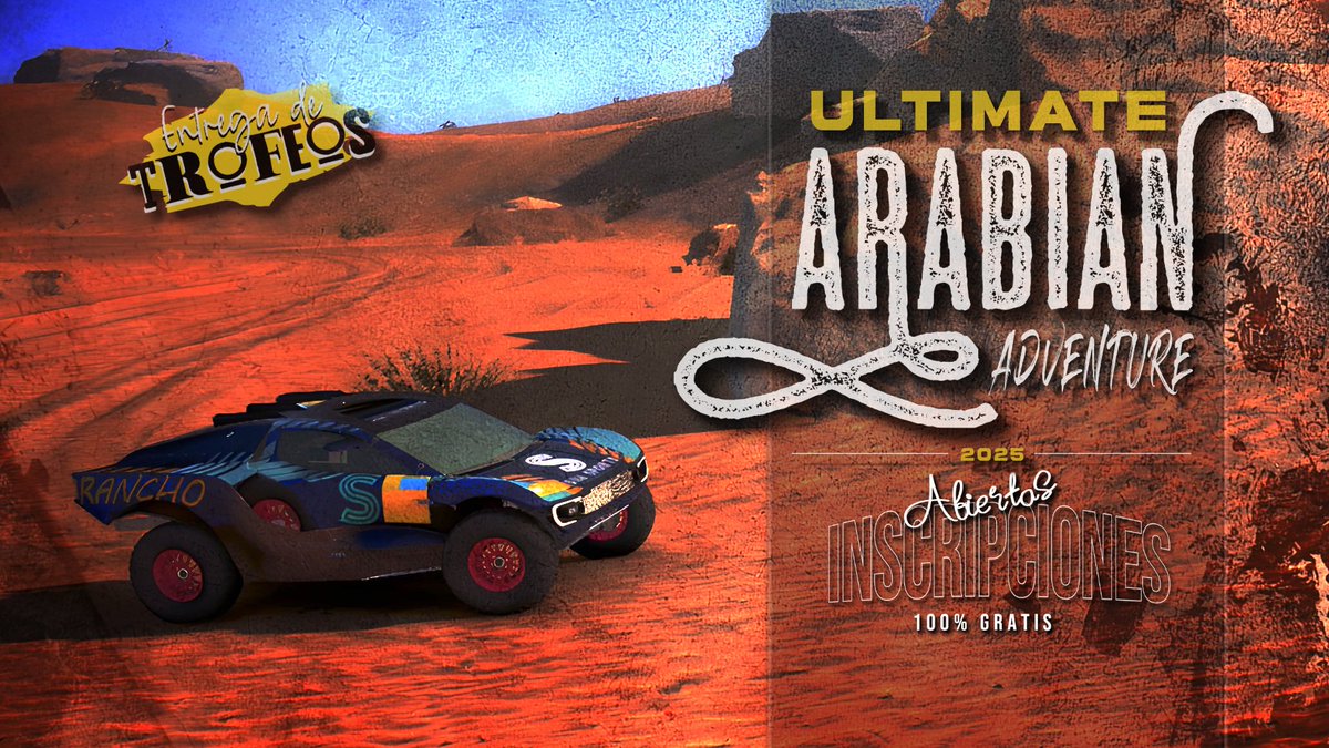 Quedan 5 días para que puedas participar en un evento único. Con 2 etapas de Raid-TT (basadas en la Baja Aragón) y 2 etapas de puro desierto.

No te lo puedes perder. sim-sports.net/Ultimate25

#simracing #Dakar #baja #raid #Racing #Simulation