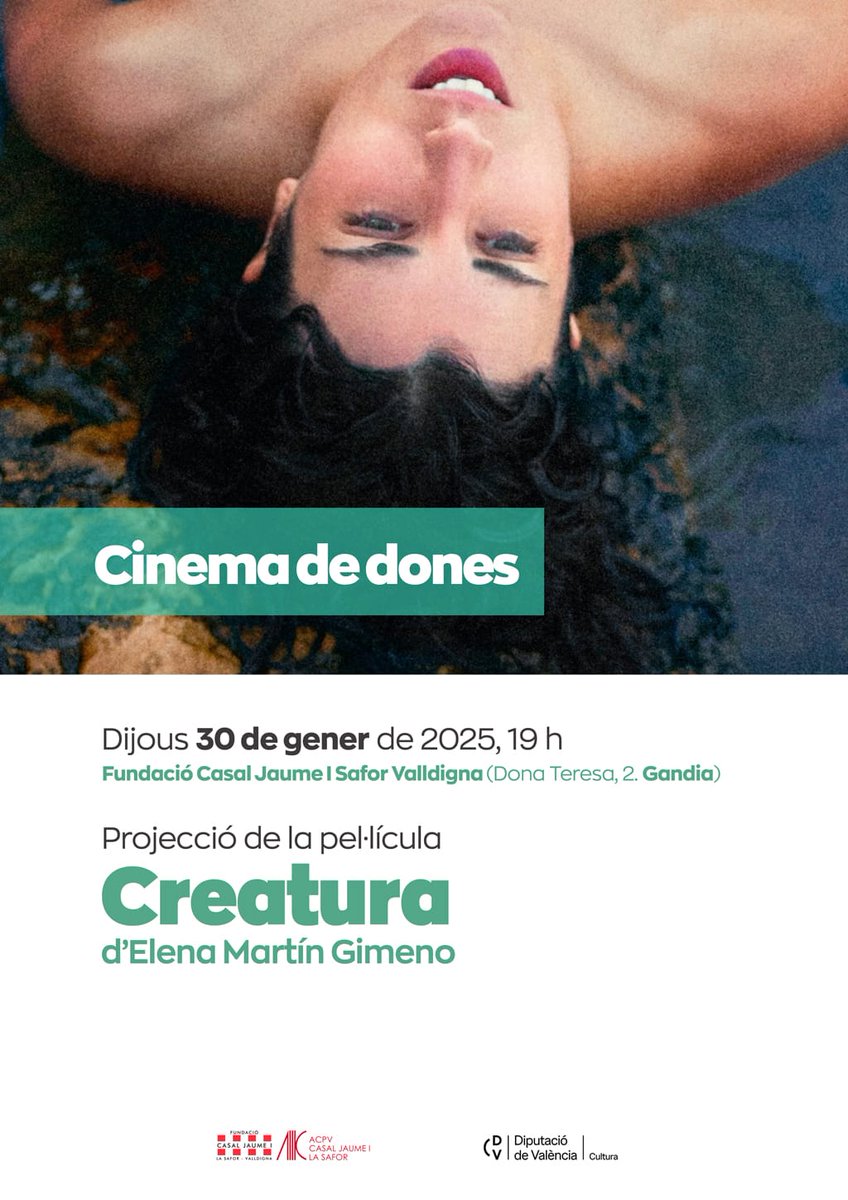 El proper dijous veurem "Creatura" al Casal Jaume I de Gandia
No faltes!💜
#cinemadedones
