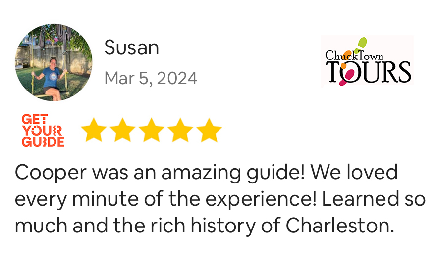 ChucktownT's tweet photo. We love our guests... and we're pretty sure they love us. Take a history tour of Charleston next time you're in town.
https://t.co/BtG4YP0XI3
#charlestonsc #chucktowntours #historytours https://t.co/MNMZ9Ifa0E