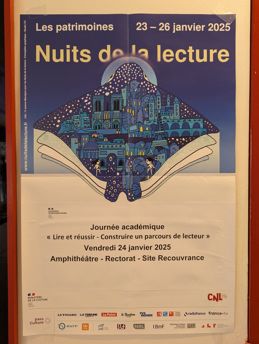 ac_orleanstours's tweet image. À l'occasion des #NuitsDeLaLecture, l'@ac_orleanstours a organisé un séminaire « Lire et réussir, construire un parcours de lecteur » à Orléans(45)✨
Au programme : conférences et interventions de T. Viel, essayiste, et de M.-A. Murail, romancière🎯

🔎nuitsdelalecture.fr
