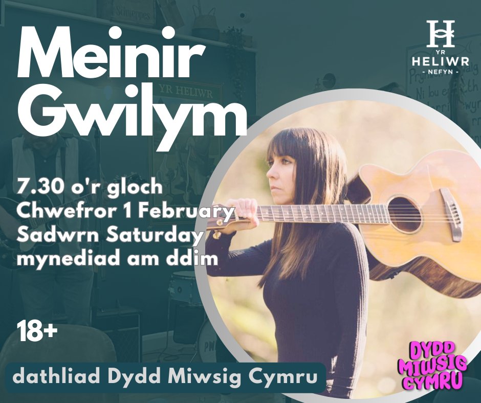 AM (@ambobdim) on Twitter photo Dydd Sadwrn Nesaf | Next Saturday
Gig Meinir Gwilym yn <a href="/yrheliwrnefyn/">Yr Heliwr - Nefyn</a>
⏰7.30pm
📅01/02/2025
🎟️Mynediad am ddim / Free entry
🔗amam.cymru/tafarn-yr-heli… Dydd Sadwrn Nesaf | Next Saturday
Gig Meinir Gwilym yn <a href="/yrheliwrnefyn/">Yr Heliwr - Nefyn</a>
⏰7.30pm
📅01/02/2025
🎟️Mynediad am ddim / Free entry
🔗amam.cymru/tafarn-yr-heli…
