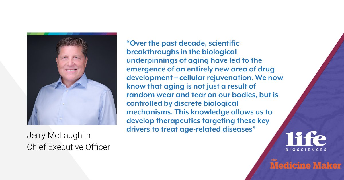 lifebiosciences's tweet image. Our CEO, Jerry McLaughlin, was featured in a @Medicine_Maker ‘Future of Pharma’ article where he shared his perspective on therapeutic areas to watch. He highlights #CellularRejuvenation and the promise of #EpigeneticReprogramming in the article here: bit.ly/3Q8AYOV