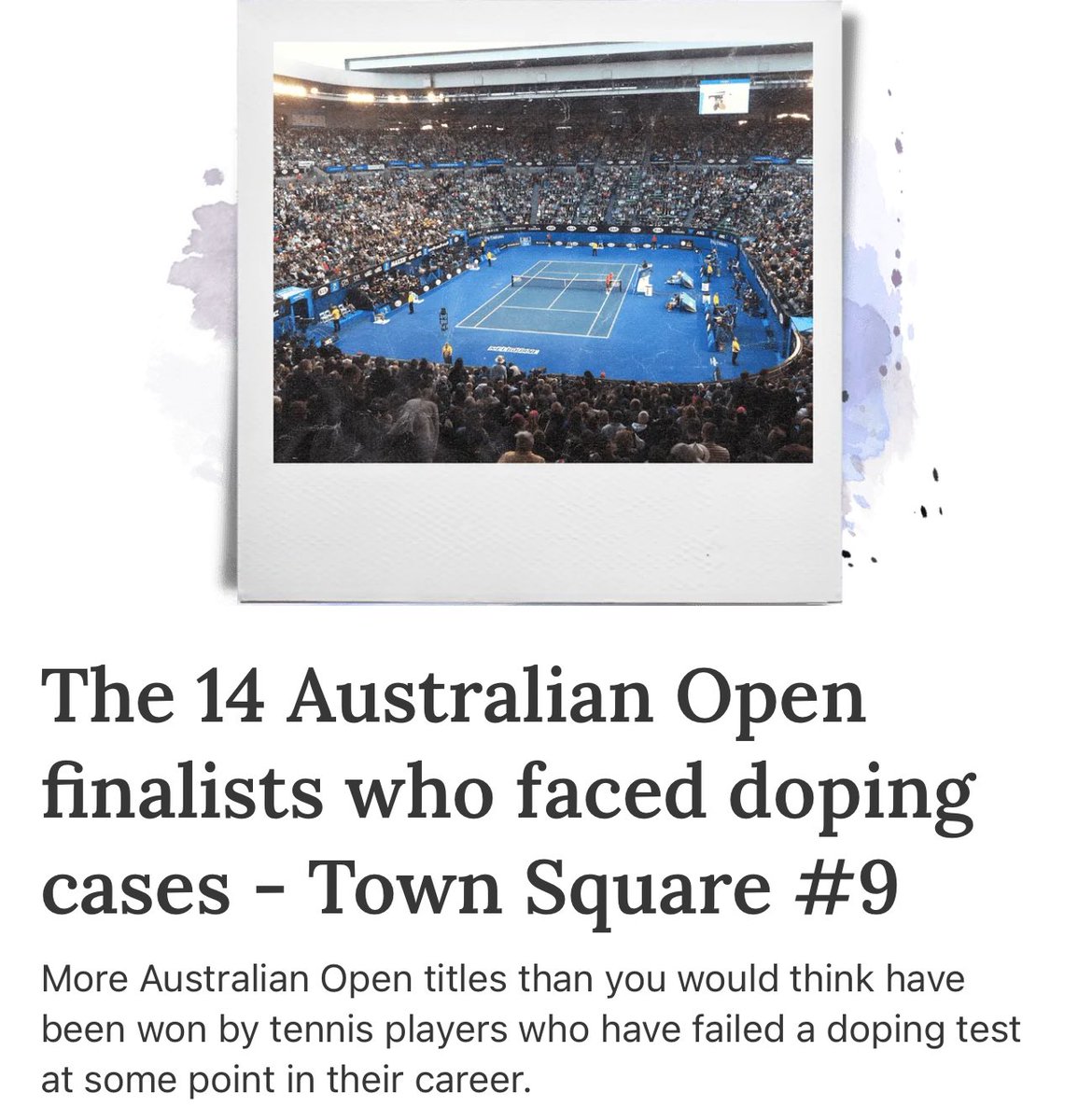 honestsport_ew's tweet photo. With finals weekend starting tomorrow, I looked through the archives to see how many Australian Open finalists have faced doping cases at some point in their career.

https://t.co/Dtf9Z5X52L https://t.co/HmhnffpLi7