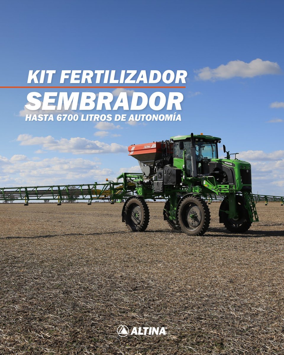 AltinaArg's tweet photo. ¿Te gustaría convertir tus motrices usadas en Fertilizadoras Sembradoras Neumáticas? Con #KITAltina lográs eficiencias de aplicación superiores al 90%, incluso en condiciones exigentes.
En https://t.co/UHN9QTyiCZ te mostramos el line up completo 🤝 https://t.co/ouzyrxelvb