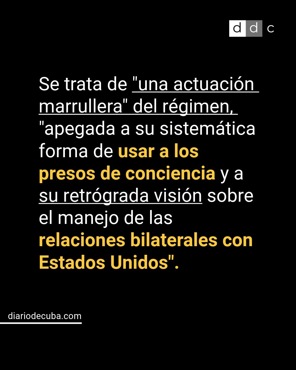 diariodecuba's tweet photo. El Observatorio Cubano de Derechos Humanos exhortó al régimen cubano a reanudar las excarcelaciones de presos políticos, paralizadas desde el martes. Varias organizaciones han manifestado preocupación en medio del desconcierto y la desesperación entre los familiares.

LEE MÁS en #DiarioDeCuba: https://t.co/DNyLnNeqdr