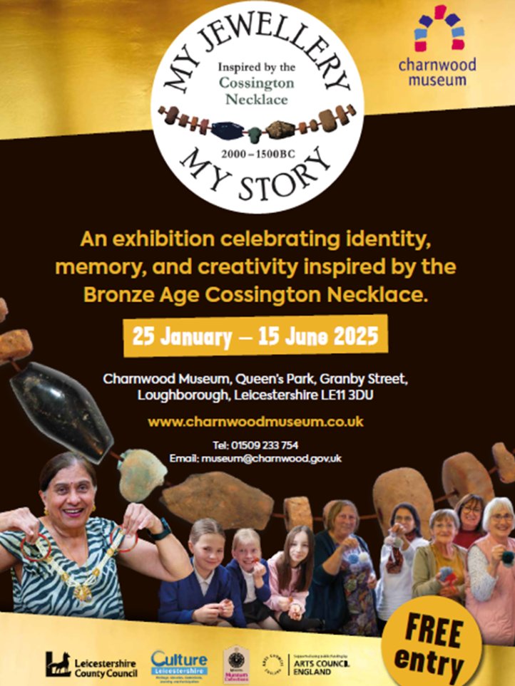 University of Leicester Archaeological Services (@ulasarchaeology) on Twitter photo Tomorrow, an exciting FREE new exhibition opens at <a href="/CharnwoodMuseum/">Charnwood Museum</a>, inspired by a remarkable 3,500-year-old Bronze Age necklace found by ULAS archaeologists at Cossington
📅25 January – 15 June 2025
⏰Winter opening hours: Wed-Sat, 10–3
🔗charnwoodmuseum.co.uk
<a href="/CultureLeics/">Culture Leicestershire</a> Tomorrow, an exciting FREE new exhibition opens at <a href="/CharnwoodMuseum/">Charnwood Museum</a>, inspired by a remarkable 3,500-year-old Bronze Age necklace found by ULAS archaeologists at Cossington
📅25 January – 15 June 2025
⏰Winter opening hours: Wed-Sat, 10–3
🔗charnwoodmuseum.co.uk
<a href="/CultureLeics/">Culture Leicestershire</a>
