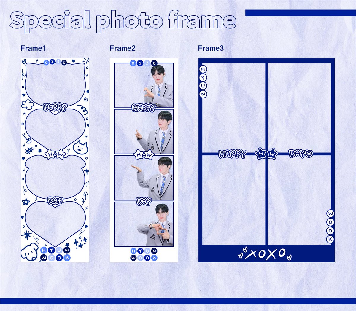 :¨·.·¨:
 `·. 𝗉𝗁𝗈𝗍𝗈 𝖿𝗋𝖺𝗆𝖾 𝗉𝗋𝖾𝗏𝗂𝖾𝗐 ★°*ﾟ

ᘏ▸◂ᘏㅤᕱ⑅ᕱ
(ྀི ⸝⸝ · ̮ · )ྀི · ̮ · ⸝⸝ )
/⌒ づ⊂⌒ ヽ

욱듀스와서 현욱이랑 찰칵☆ 네컷사진을 찍어보세요♡