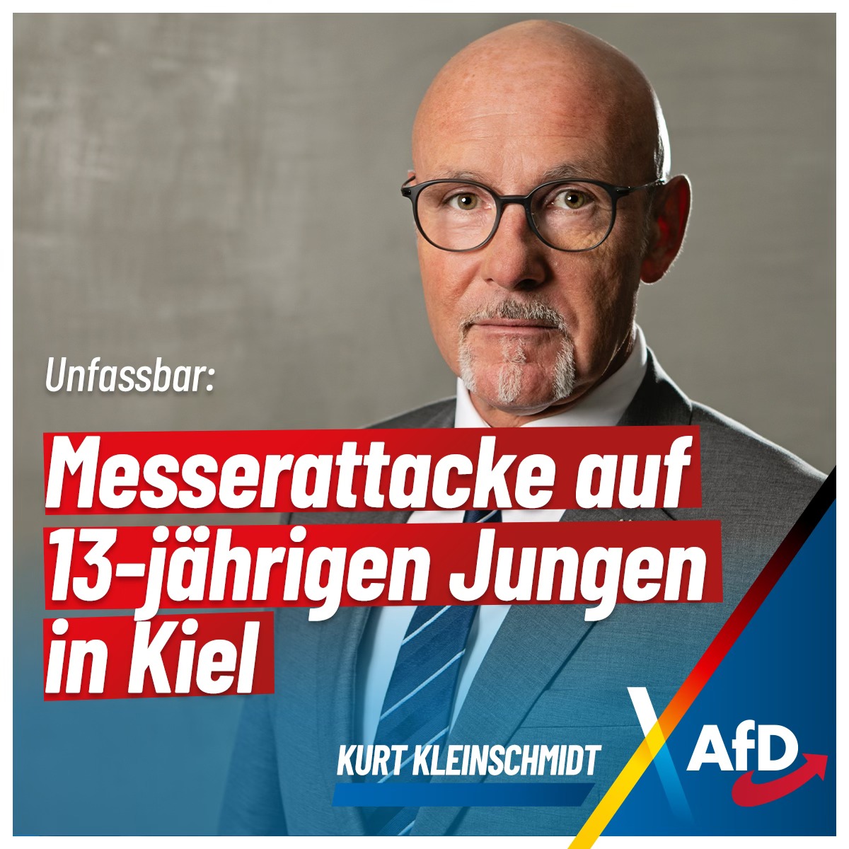 Unfassbar!

Am Sonntagabend wurde ein 13-jähriger Junge in #Kiel durch eine Messerattacke schwer verletzt. Unter einem Vorwand wurde er von einer Gruppe von Jugendlichen aus seiner Wohngruppe gelockt und anschließend auf der Straße brutal niedergestochen. Dank des schnellen