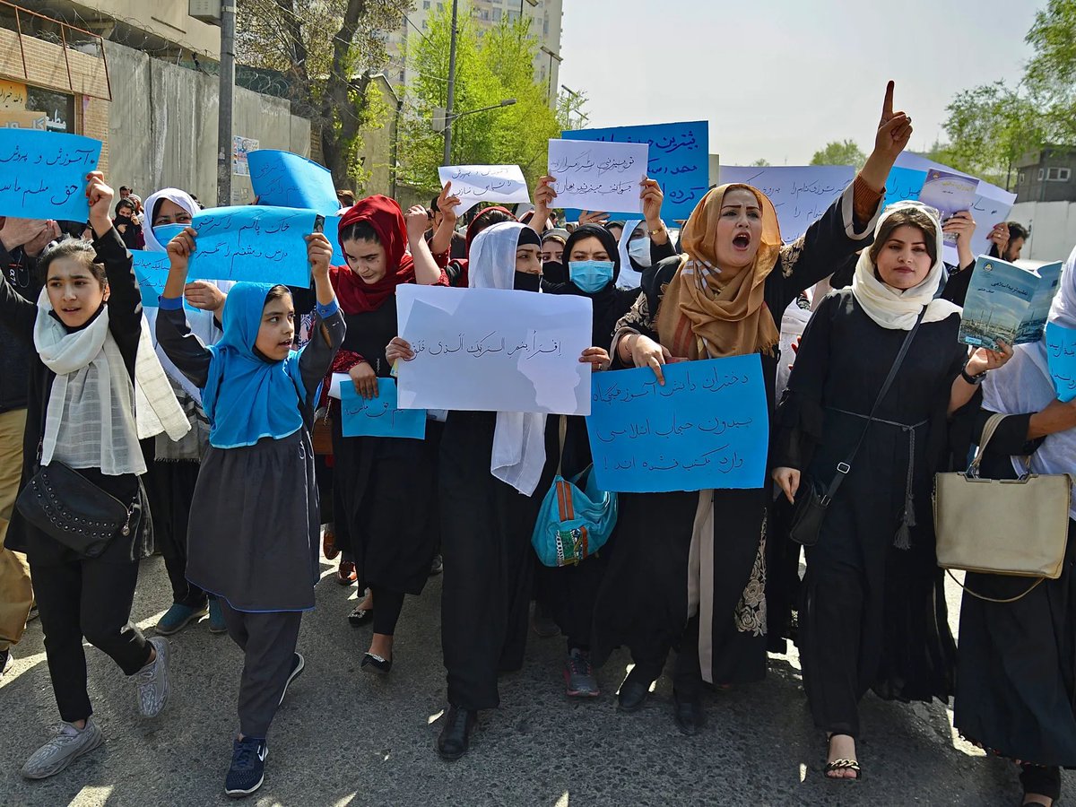 Today is International Day of Education.

1.5 million Afghan girls have been deliberately deprived of schooling. 

Afghanistan is the only country in the world where education is forbidden for women and girls. 🇦🇫📚

📷: Aljazeera