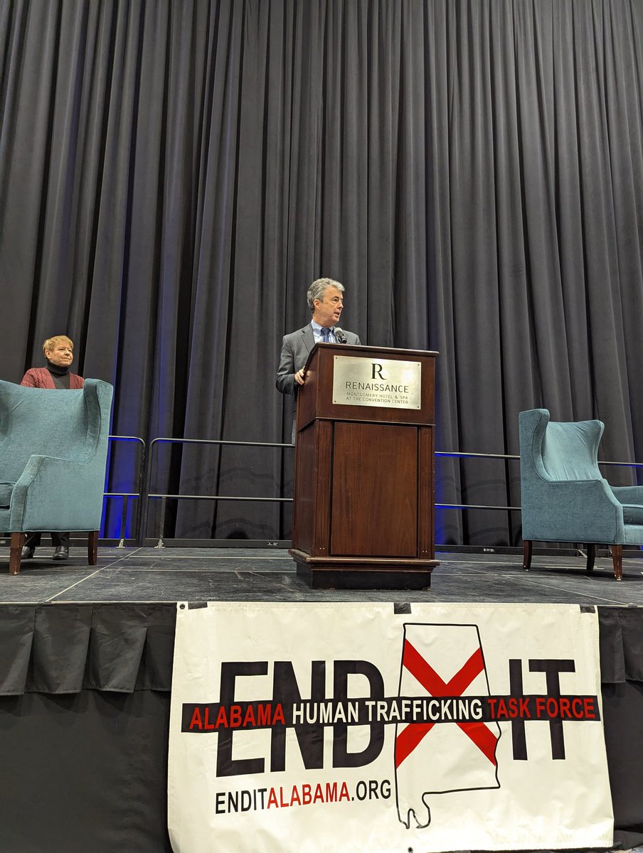 Alabama Attorney General <a href="/AGSteveMarshall/">Attorney General Steve Marshall</a> opens the 11th Annual Alabama Human Trafficking Summit. #enditalabama #humantrafficking