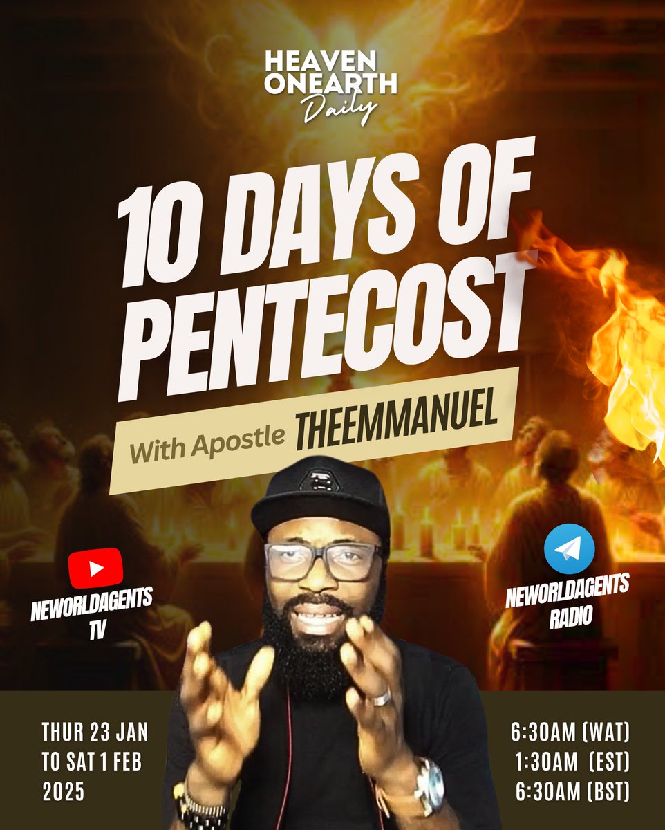 ApstTheEmmanuel's tweet photo. God is not done with us yet. We waited for DIRECTION at 21DOW. Now, we're tarrying for ENDUEMENT at 10DOP🔥 We keep recording testimonies of God's visitation. Join us on this prophetic move, and I dare to say that you'll receive a tangible touch from the LORD👑

#ApstTheEmmanuel https://t.co/PqFgu6J0g4