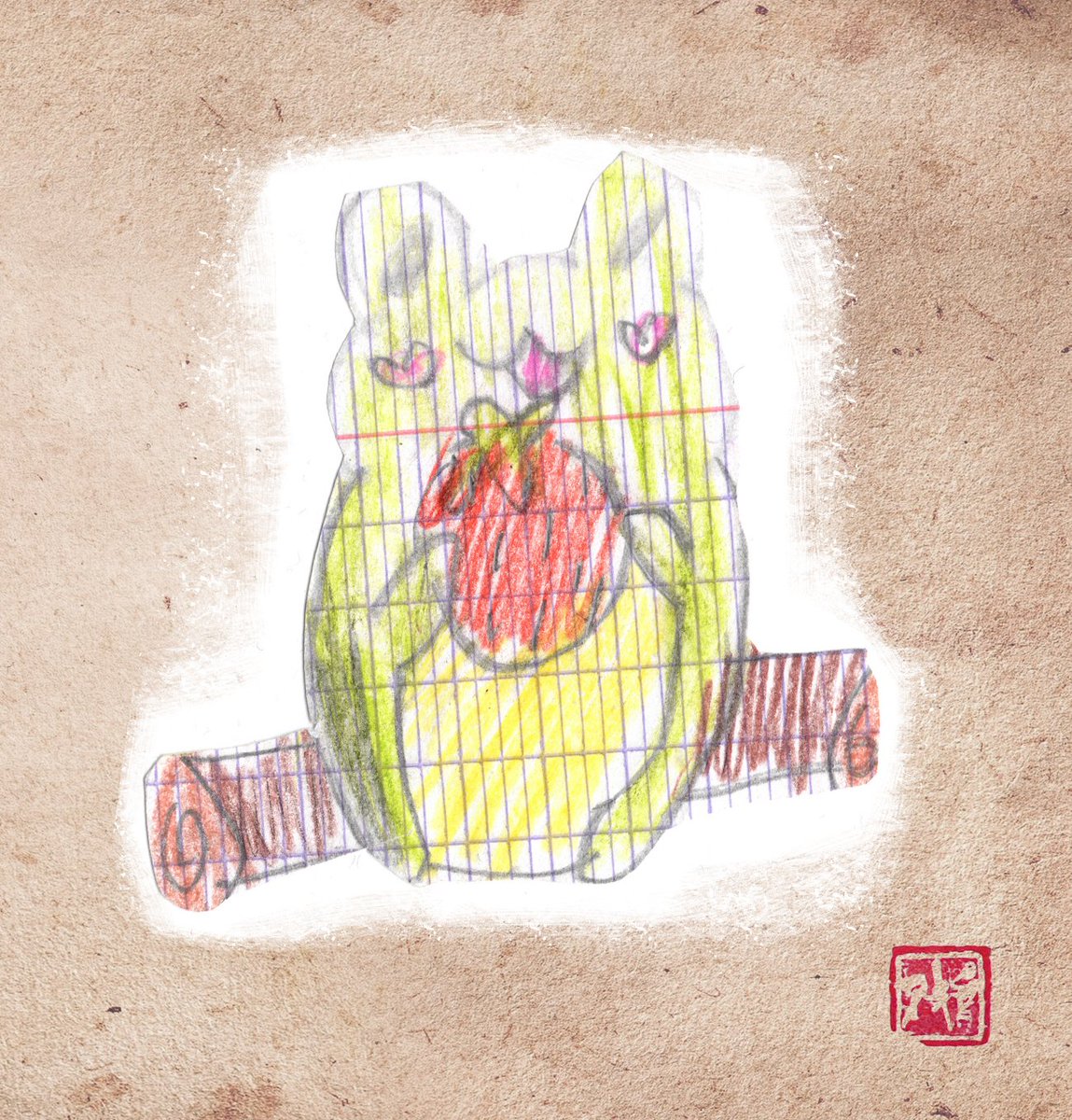 GM
Frog with strawberry
 by my nephew Akira Mori
🐸🍓
(drop is live)
