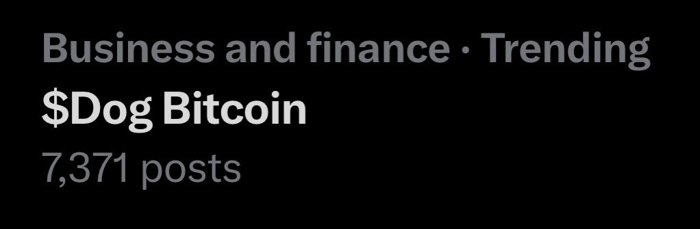 BREAKING: The #1 Rune $DOG is currently trending on X!