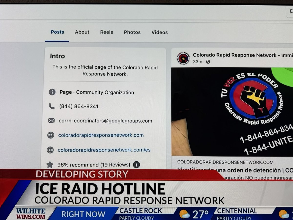 Colorado has a Rapid Response Network to warn illegal immigrants if ICE agents are coming. According to their website: “Over a hundred individuals are trained to manage a 24-hour hotline and to track, verify, and document abuses in rapid response to ICE raids in immigrant