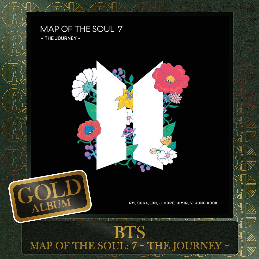 'Map of the Soul: 7 ~ The Journey ~', the album by <a href="/BTS_twt/">방탄소년단</a>, is now #BRITcertified Gold