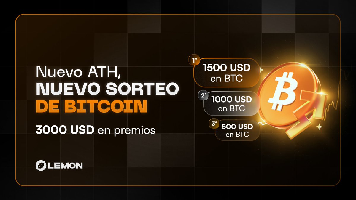 Queremos festejar que Bitcoin tocó un nuevo ATH así que 😏 ES DE MI AGRADO  INFORMARLES QUE SORTEAMOS 3.000 DÓLARES EN $BTC Seguime que te cuento todo  👇
