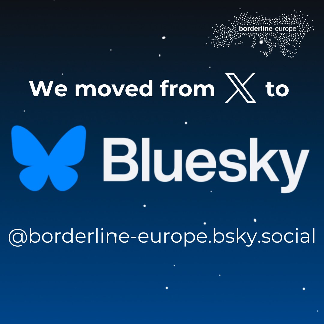 BorderlineEurop's tweet photo. We moved to Bluesky! Follow our activities @ https://t.co/ovYEgJxl4p! 🦋

Our other channels are Facebook @ borderline europe - Menschenrechte ohne Grenzen e.V. and Instagram @ borderline_europe!

See you around! 👋🏽 https://t.co/9fwE6Bt4ZE