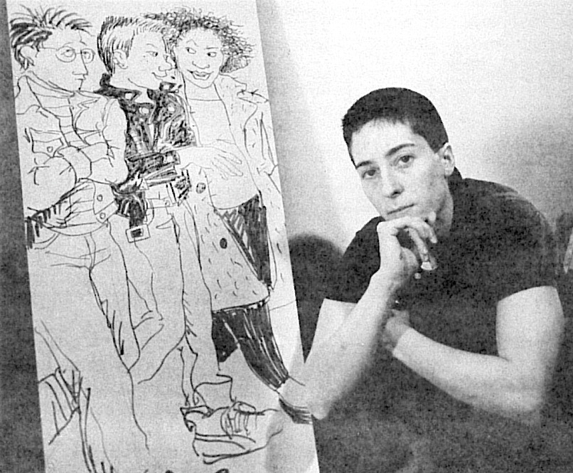 4everbutchfemme's tweet image. Alison Bechdel photographed by Donna Binder in Hot Wire: The Journal of Women’s Music and Culture, Vol. 3 no. 3, July 1987.