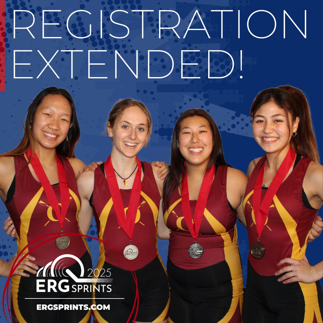 We get it. You were busy. Or maybe just procrastinating. So we extended registration for you 'til 11:59pm ET tonight. Whether you're seeking a personal record or a world record, there's a seat for you at Erg Sprints on Feb. 1 in Alexandria, VA. REGISTER: regattacentral.com