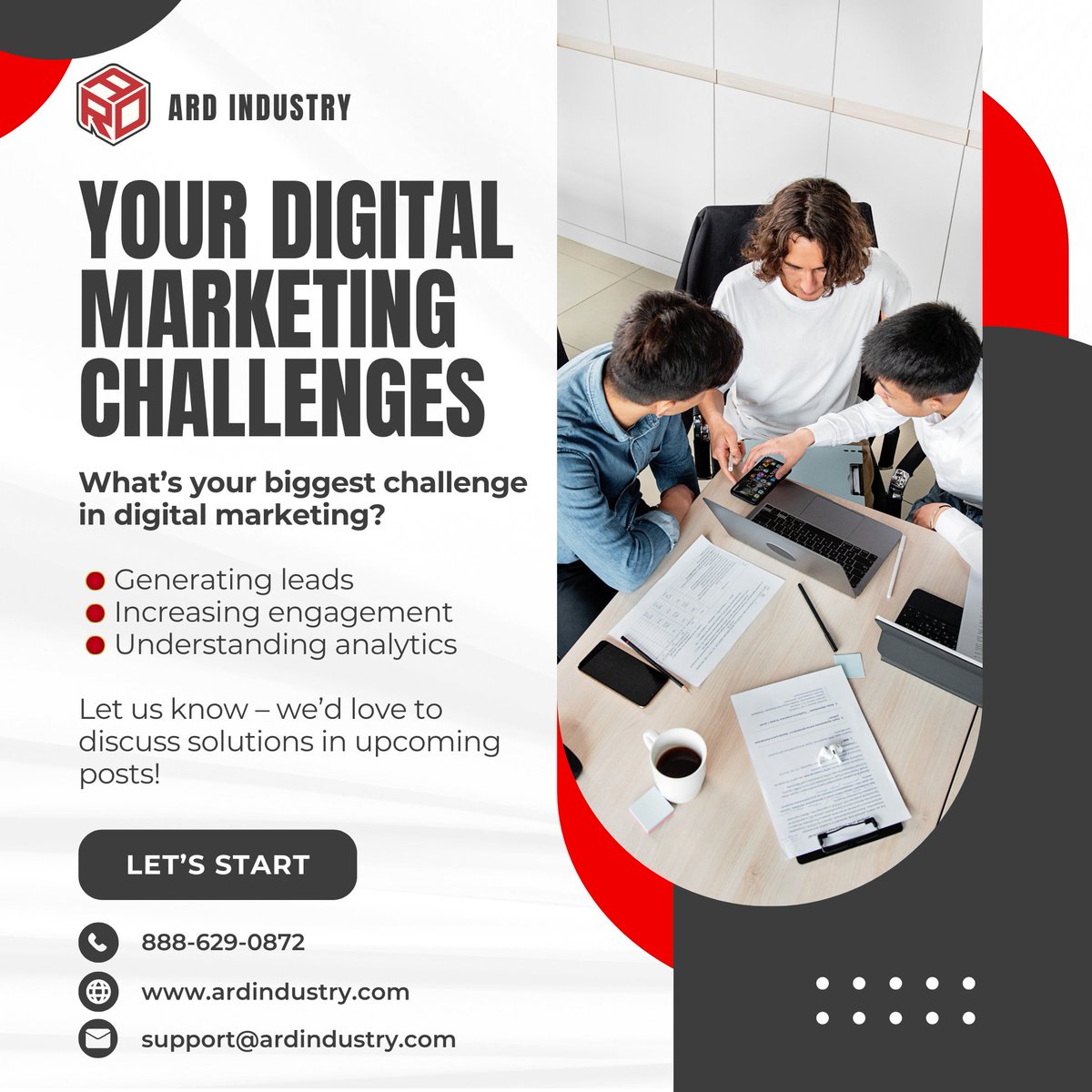 👉 Drop your biggest challenge below, and let’s chat about solutions! Need personalized help? Visit ardindustry.com.

What’s one area of marketing you want to improve this year? Share below! ⬇️📊

#MarketingChallenges #DigitalSolutions #GrowWithARD