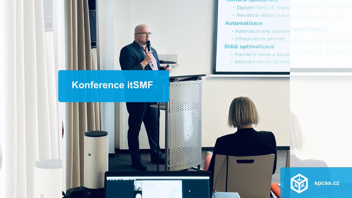 SPCSS_sp's tweet image. Letošní konference itSMF.cz, věnující se problematice řízení služeb ICT, byla pro #SPCSS jak dělaná. Prostřednictvím @xehyn vysvětleno co obnáší poskytování cloudových služeb v rámci #eGC, FinOps stránka, jaké procesy hlídat a doporučena organizační opatření ☑️