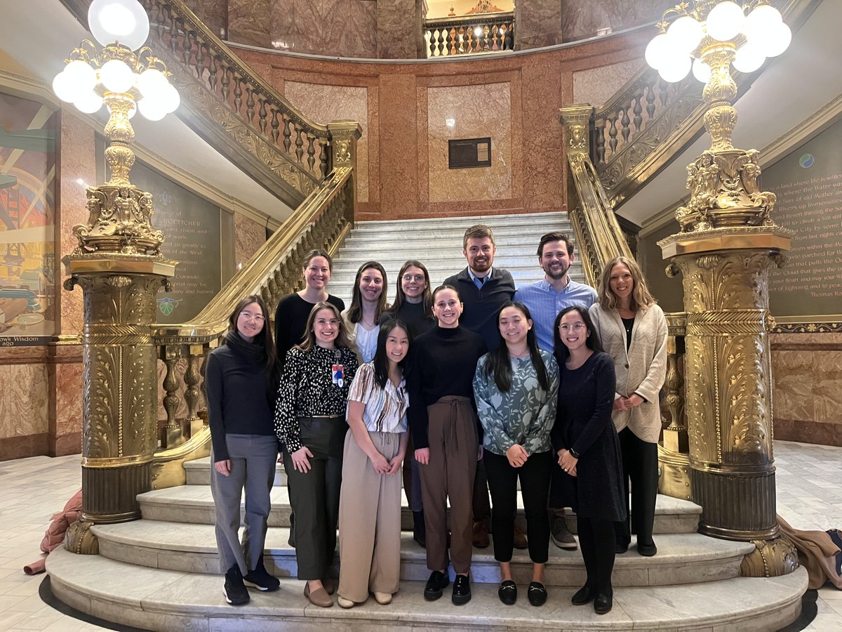 COChildChamps's tweet photo. Yesterday we hosted pediatric residents from the @CUMedicalSchool at the Colorado State Capitol to learn more about how physicians can be advocates for child health. Thanks to the residents for jumping in to be champions for kids! #cokids #coleg #cohealth https://t.co/ICZ16Bj5YM