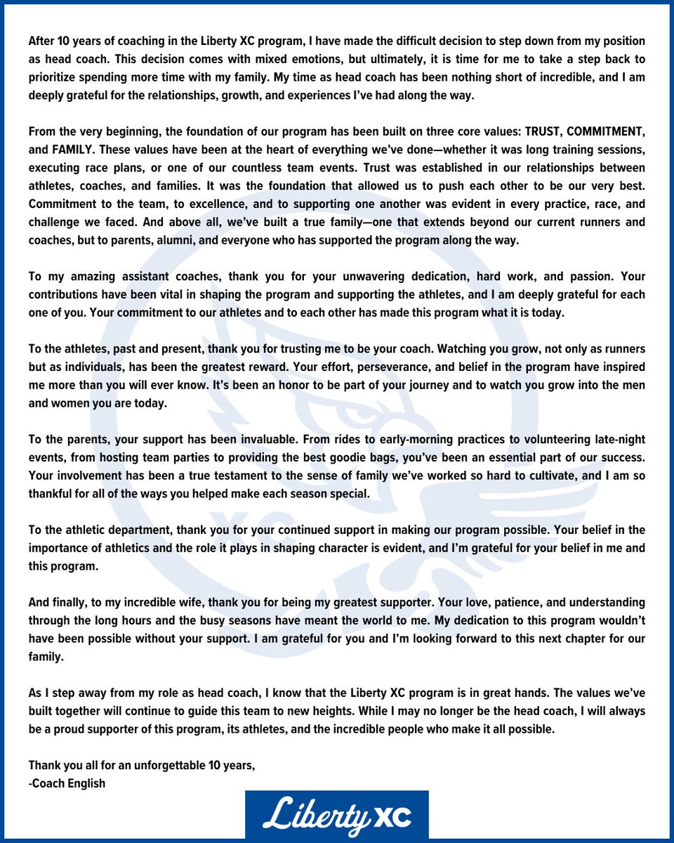 Thank you all for an unforgettable 10 years! -Coach English