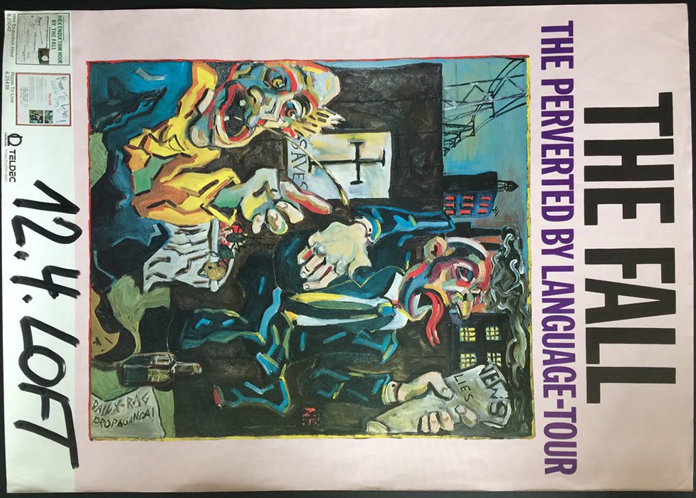 Poster for The Fall live in Berlin in April 1984 for the Perverted by Language tour. #FallFriday