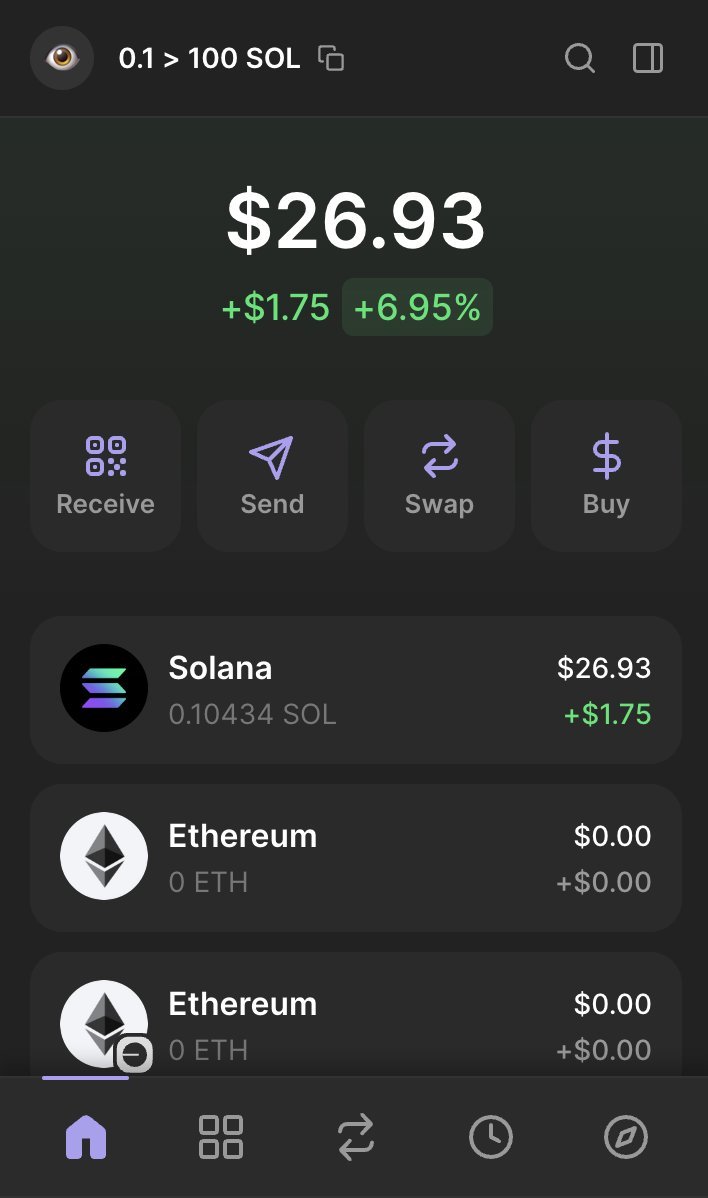 ADDING MORE PEOPLE!

...My 0.1 $SOL to 100 $SOL starts tomorrow.

- If you don’t have 0.1 SOL, I’ll give it to you—completely free. 
- Live trades tracked via a public wallet. 
- Previous challenges completed in just 3 days. 
- 95% win rate with multiple 100x calls.

To