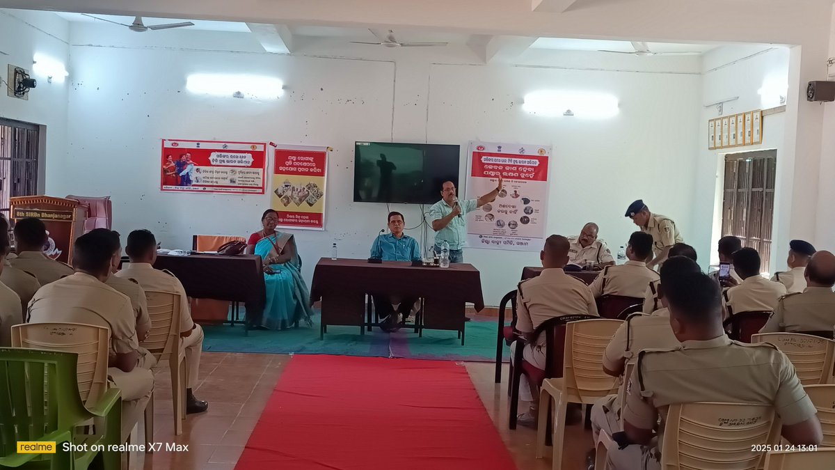 Sensitization on 100days TB elimination campaign at 8th (Special) Indian Reserve Batallion (IRBn) , Tanarada on 24/01/ 2025.
In presence of STS, MPHS(F)-cum-PHEO &amp; Superintendent CHC Gobara-Bellaguntha.