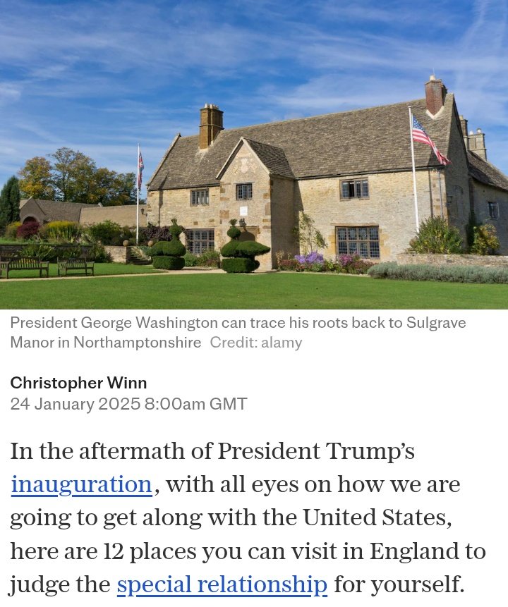 INeverKnewThat1's tweet photo. 12 places in England that made America great

Fascinating reminders of the special relationship can be found lurking in all four corners of the country

https://t.co/crp9tz38Ws

#America #PresidentTrump 
#inauguration #travel
@TelegraphTravel @Telegraph https://t.co/RADfyDNthn
