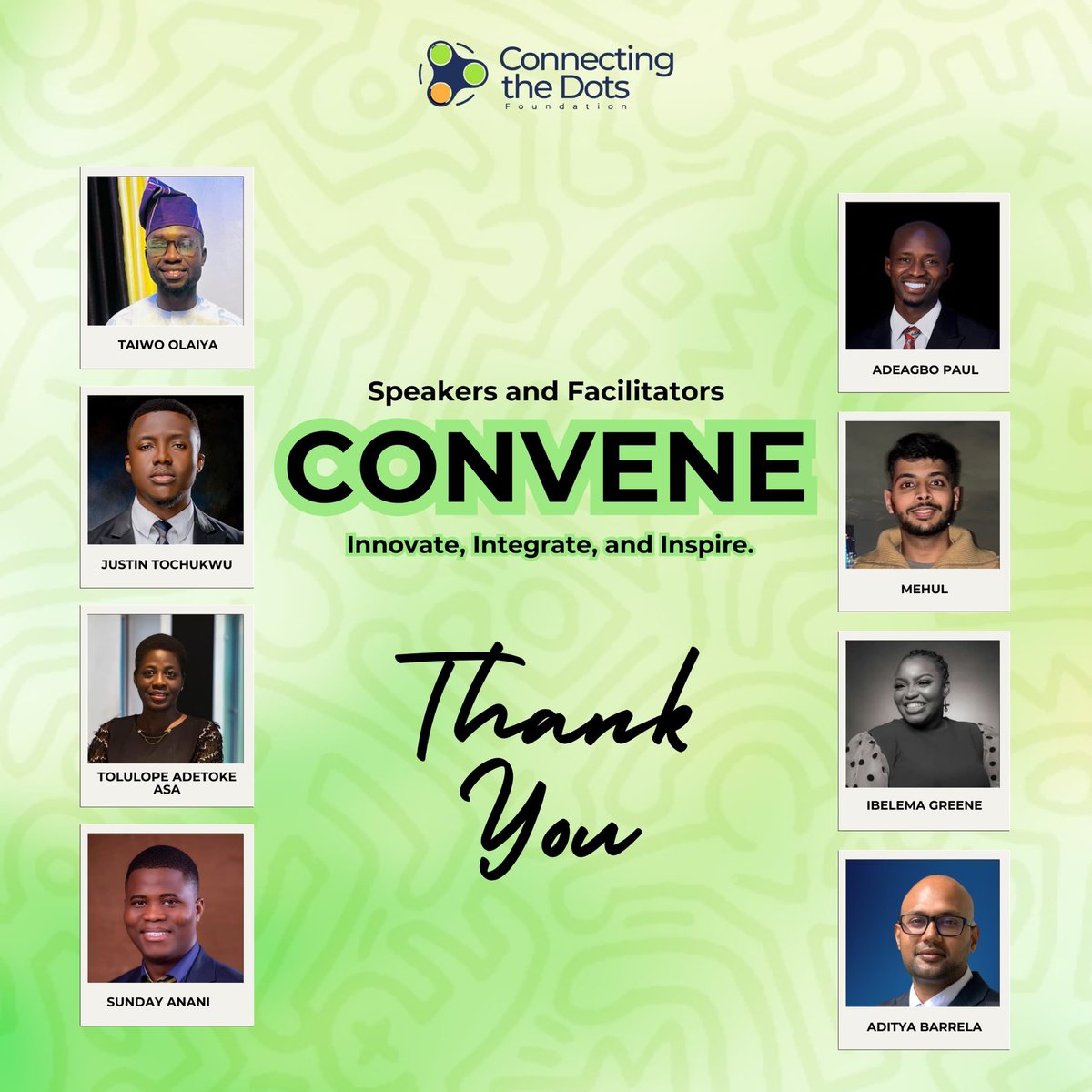 ctdfounda_tion's tweet photo. "‘As you dey for me, I go dey for you!’ 🫂❤️  

Convene 2025 was unforgettable because of YOU—our amazing facilitators, volunteers, and comrades. Your guidance, smiles, and knowledge-sharing were priceless. Thank you for mentoring us and making it extraordinary.  

#convene2025 https://t.co/sD7PZsdr6d