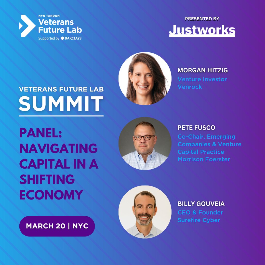 💡 Fundraising in a Shifting Economy

📅 March 20, 2025
⏰ 4–7 PM
📍 <a href="/justworks/">Justworks</a> HQ, NYC

Hear from VC pros, legal experts &amp; founders who’ve raised capital, plus network with the NYC Milvet community.

🎟 Register: lu.ma/dwk4s30f

#VeteransFutureLab #NYCVeterans