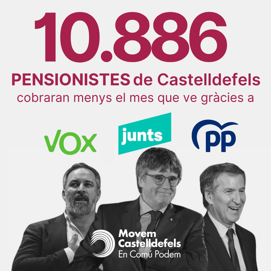 ❌ Aquesta setmana, la dreta catalana i la dreta espanyola han fet caure moltes mesures socials que milloraven la teva vida i la de la teva família

💪 No deixarem que maltractin així a la ciutadania i ja estem treballant per tirar endevant aquestes mesures com més aviat millor