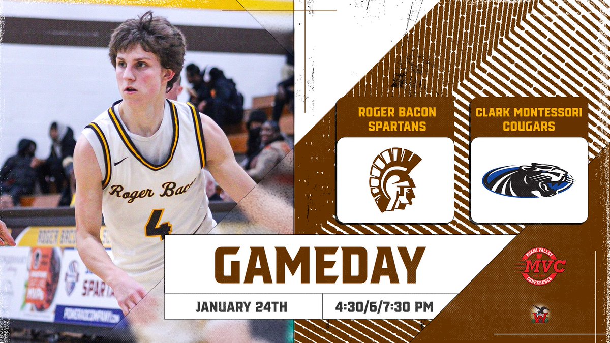 Roger Bacon Athletics (@rbspartans) on Twitter photo 🏀 <a href="/RB_SpartanHoops/">Roger Bacon Boys Basketball</a> clashes with Clark Montessori tonight!
⌚ 4:30, 6, 7:30 PM
🎟️ cps-k12.org/our-students/a…
#HailSpartans 🏀 <a href="/RB_SpartanHoops/">Roger Bacon Boys Basketball</a> clashes with Clark Montessori tonight!
⌚ 4:30, 6, 7:30 PM
🎟️ cps-k12.org/our-students/a…
#HailSpartans