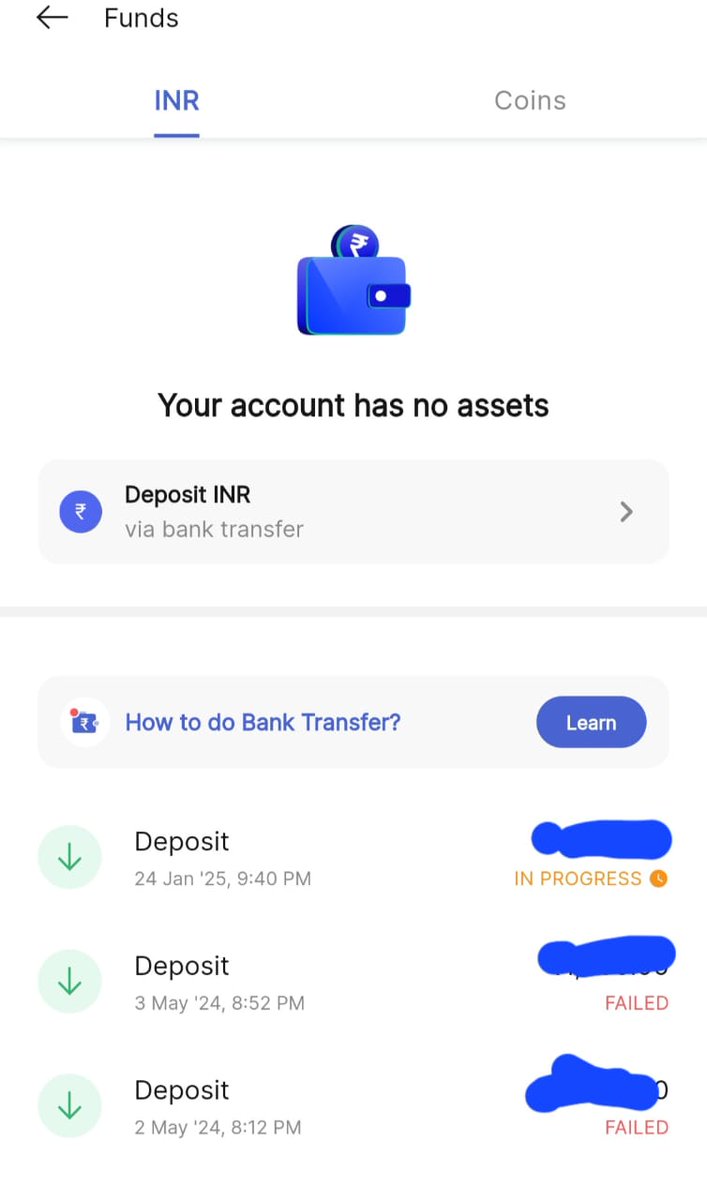 Sunilskailas's tweet photo. @CoinDCX @CoinDCX_Cares I have been trying to add money to the crypto wallet since may 2024. Each time I try it's getting failed despite adding money from the registered account. Kindly help.
UID: SU58428304 https://t.co/MHa56gYVFb