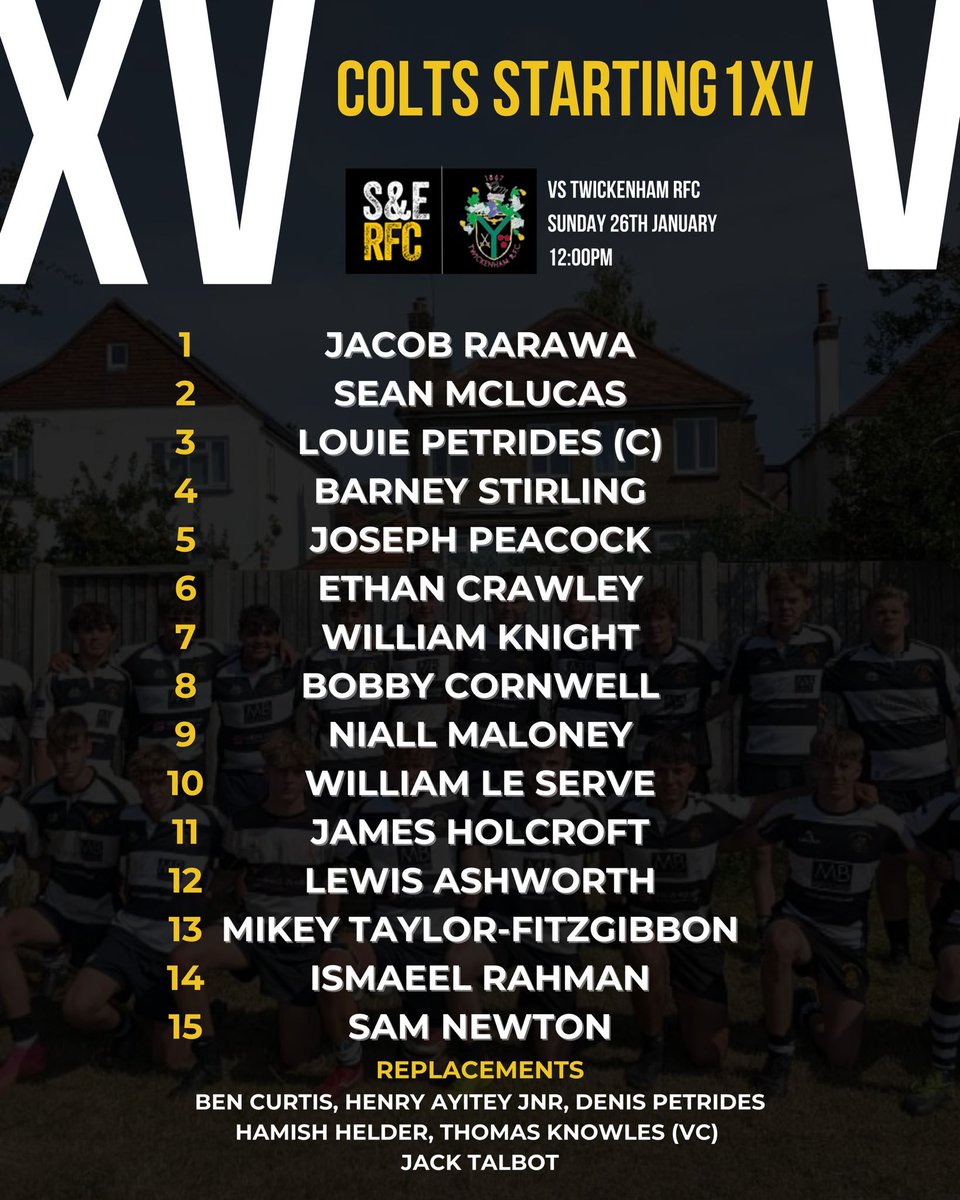 Here's how we line-up this weekend ⚪️⚫️

The Vets are on tonight at the club for a 19:30 kick off 💪