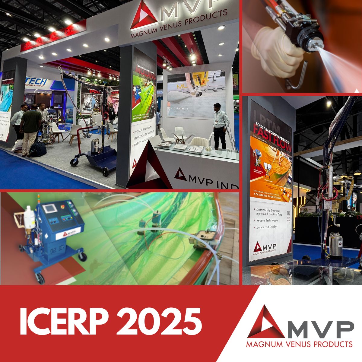 Proud to support our partners at MVP India this week at ICERP, where groundbreaking innovations are shaping the future of composites! Exciting times ahead for the industry. #Composites #Innovation #ICERP