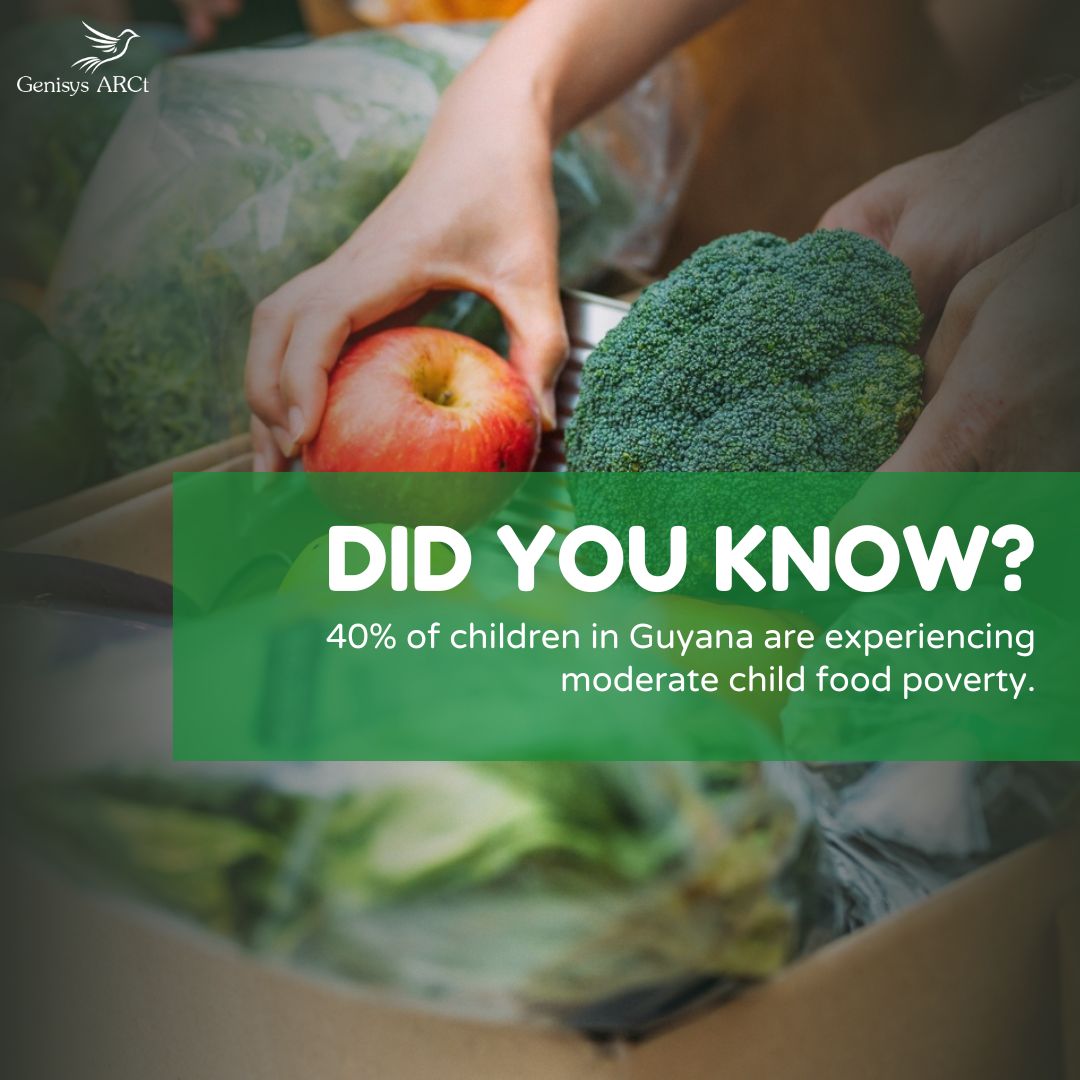 A UNICEF report states that 40% of children in Guyana are experiencing moderate child food poverty.

WE NEED TO MAKE A DIFFERENCE !!

Contact via telephone at 01217 063931 or visit our website genisysarct.org/gaf/ to learn more about the growing issues of Guyana.

#Guyana